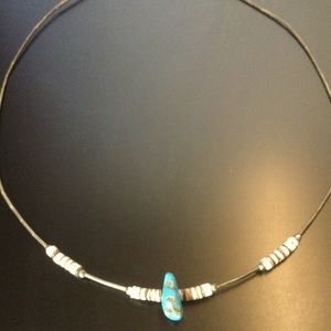 Vintage sterling silver turquoise choker